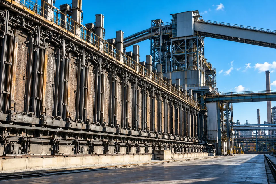 Illustrative coke-oven battery and steelworks infrastructure